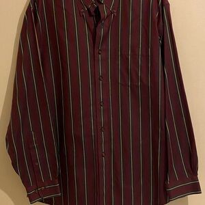 Brooks Brothers Burgundy Striped Shirt